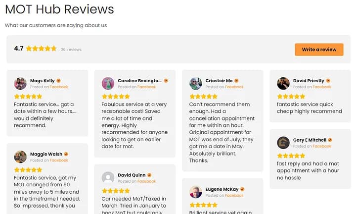MOT Hub Reviews